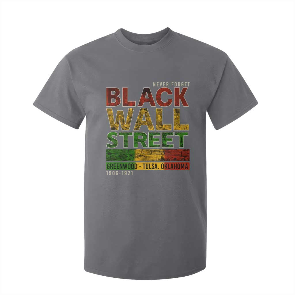 Never Forget Black Wall Street T Shirt For Kid Greenwood Tulsa Oklahoma Black History