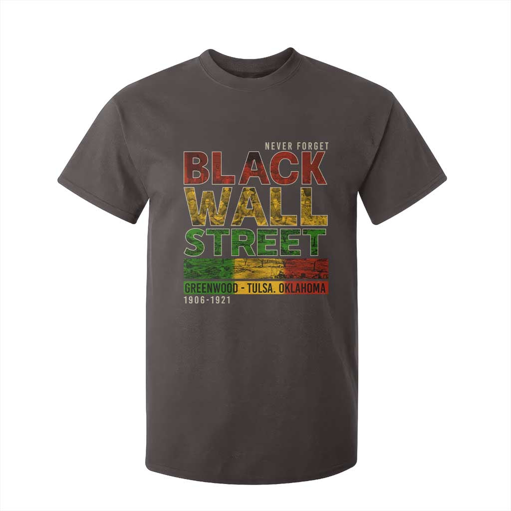 Never Forget Black Wall Street T Shirt For Kid Greenwood Tulsa Oklahoma Black History