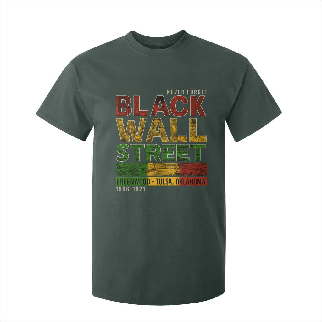 Never Forget Black Wall Street T Shirt For Kid Greenwood Tulsa Oklahoma Black History
