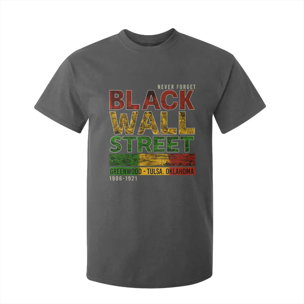 Never Forget Black Wall Street T Shirt For Kid Greenwood Tulsa Oklahoma Black History