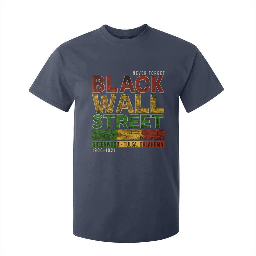 Never Forget Black Wall Street T Shirt For Kid Greenwood Tulsa Oklahoma Black History