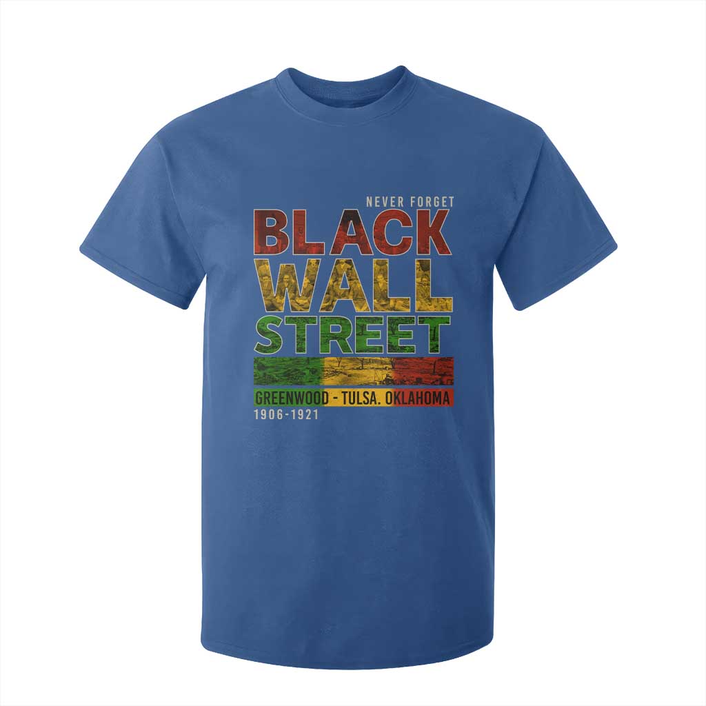 Never Forget Black Wall Street T Shirt For Kid Greenwood Tulsa Oklahoma Black History