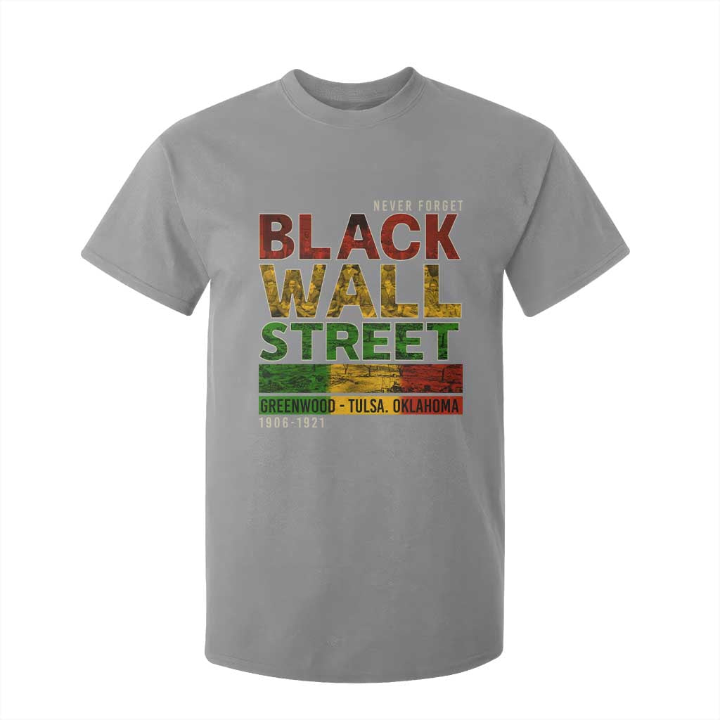 Never Forget Black Wall Street T Shirt For Kid Greenwood Tulsa Oklahoma Black History