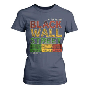 Never Forget Black Wall Street T Shirt For Women Greenwood Tulsa Oklahoma Black History
