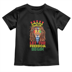 Juneteenth Baby Shirt Let The Freedom Begin Lion Rasta African American