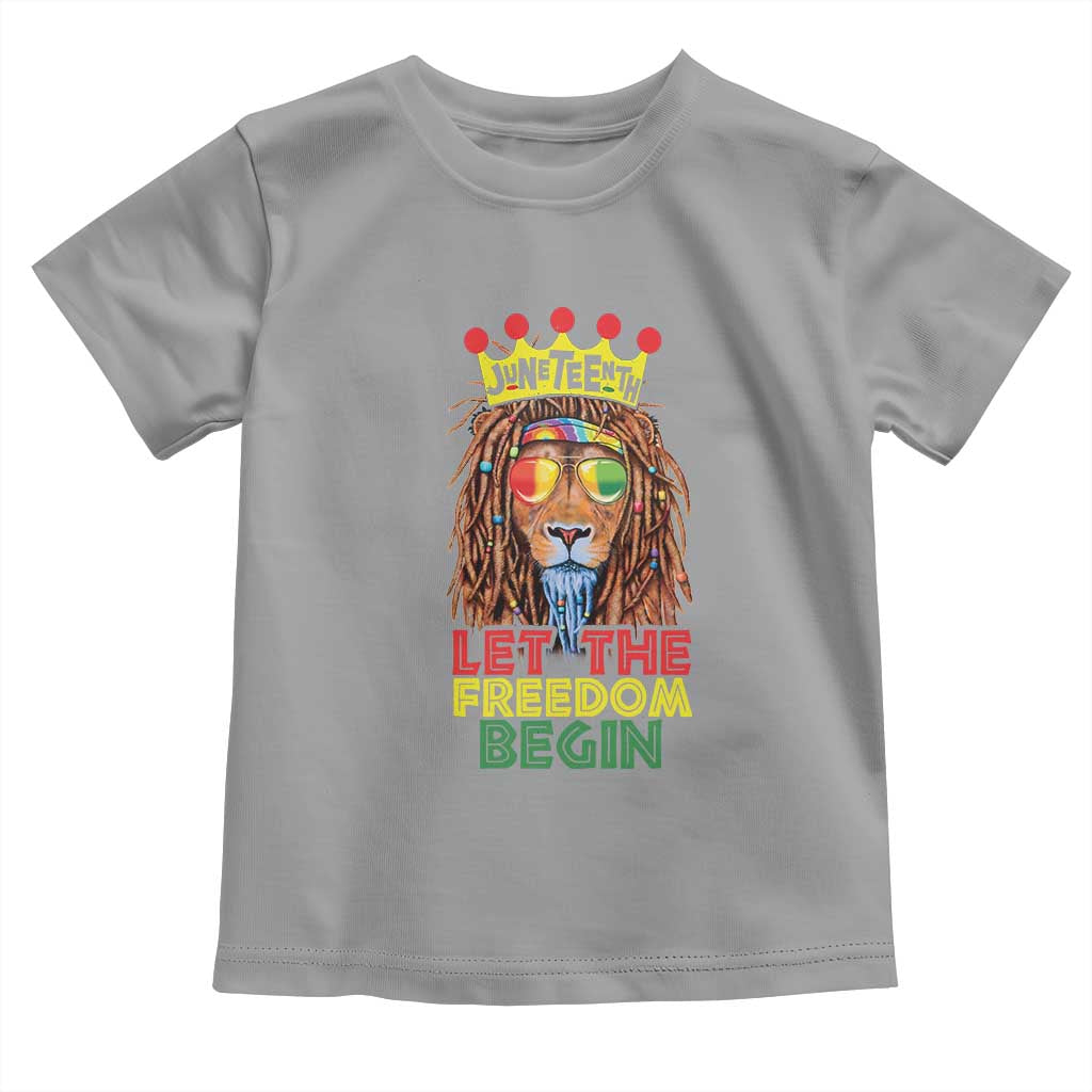Juneteenth Baby Shirt Let The Freedom Begin Lion Rasta African American