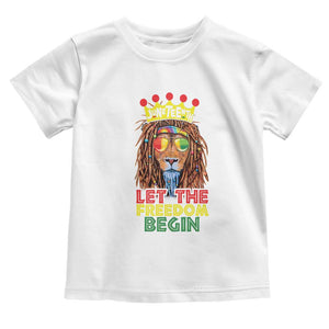Juneteenth Baby Shirt Let The Freedom Begin Lion Rasta African American