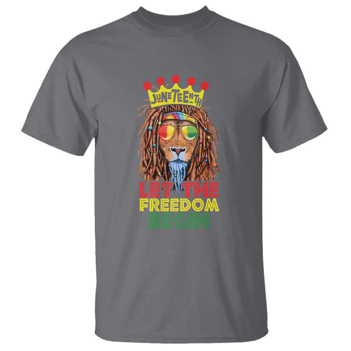 Juneteenth T Shirt Let The Freedom Begin Lion Rasta African American