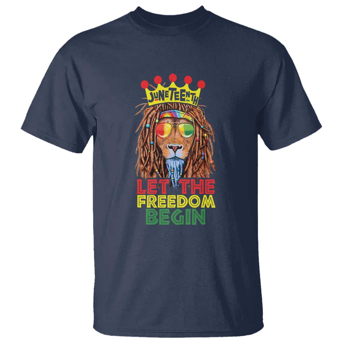 Juneteenth T Shirt Let The Freedom Begin Lion Rasta African American