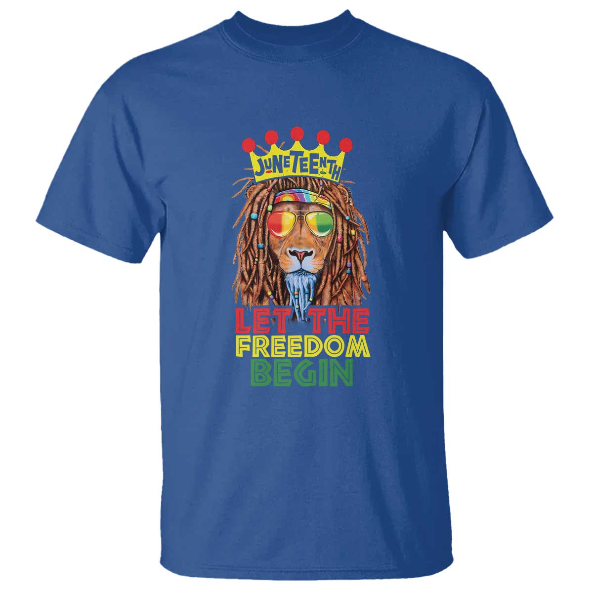 Juneteenth T Shirt Let The Freedom Begin Lion Rasta African American