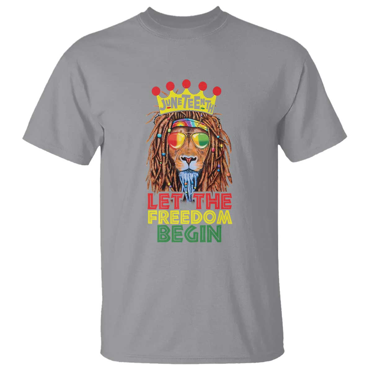 Juneteenth T Shirt Let The Freedom Begin Lion Rasta African American