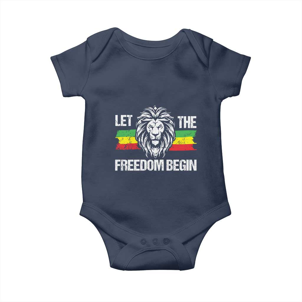 Juneteenth Baby Onesie Let The Freedom Begin African American Lion Melanin Pride
