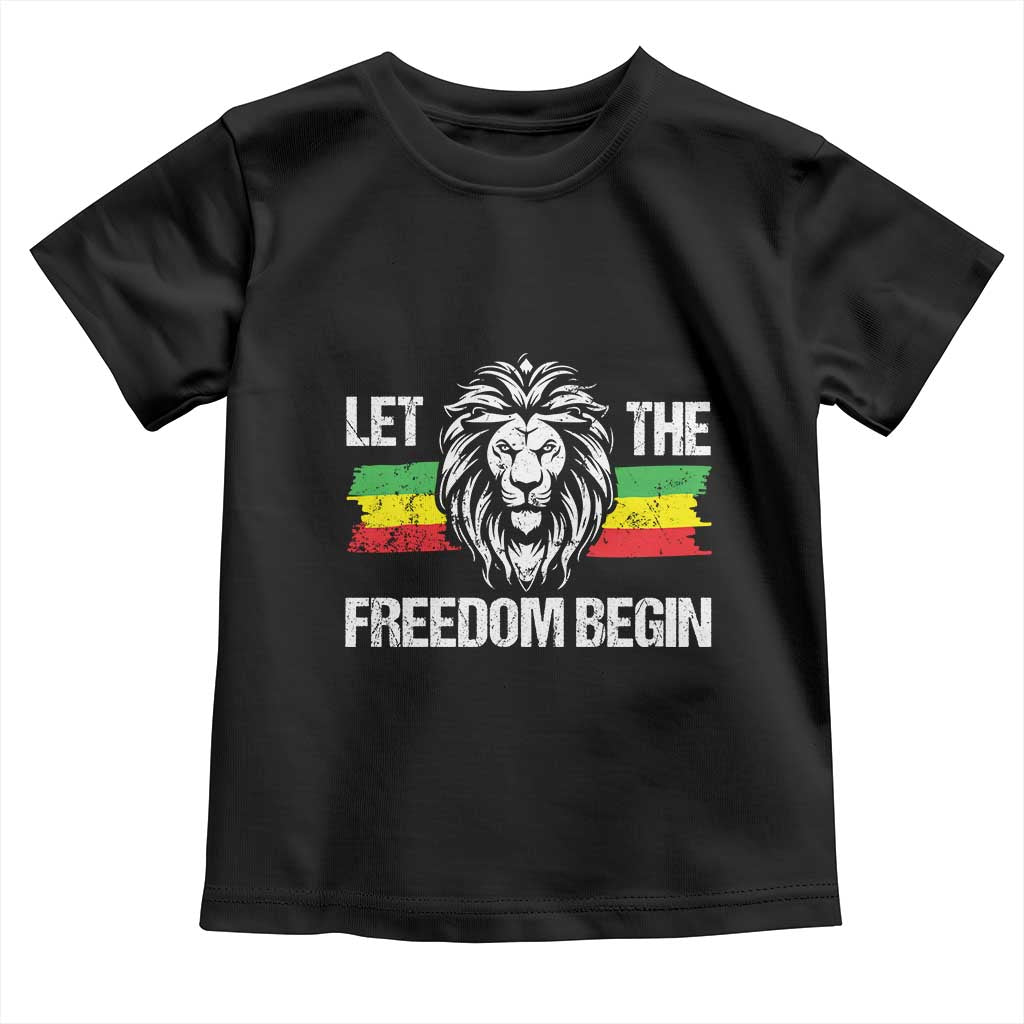 Juneteenth Baby Shirt Let The Freedom Begin African American Lion Melanin Pride