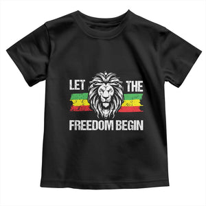 Juneteenth Baby Shirt Let The Freedom Begin African American Lion Melanin Pride