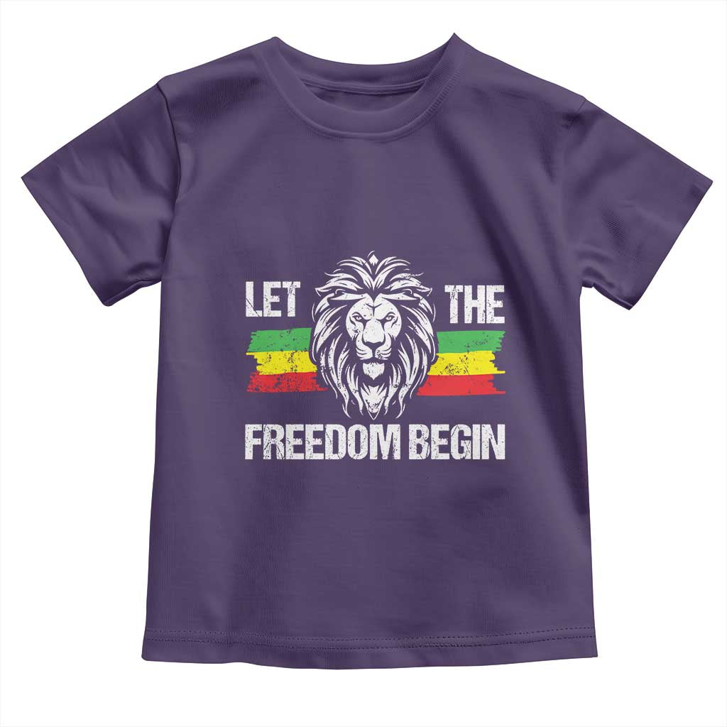Juneteenth Baby Shirt Let The Freedom Begin African American Lion Melanin Pride