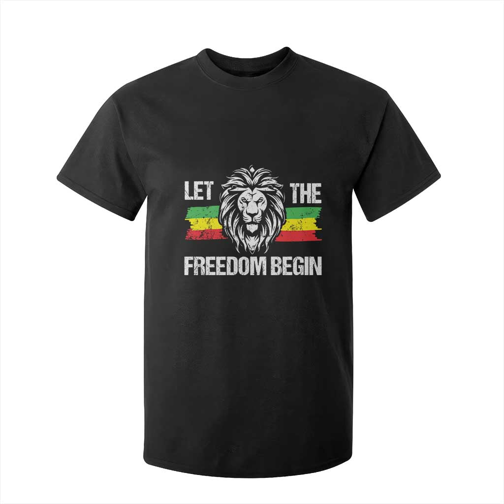 Juneteenth T Shirt For Kid Let The Freedom Begin African American Lion Melanin Pride