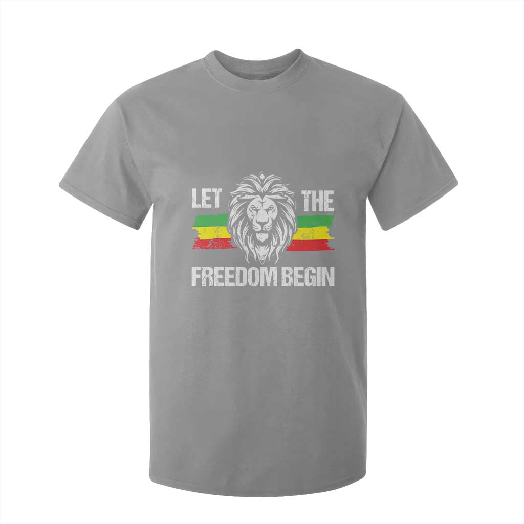 Juneteenth T Shirt For Kid Let The Freedom Begin African American Lion Melanin Pride