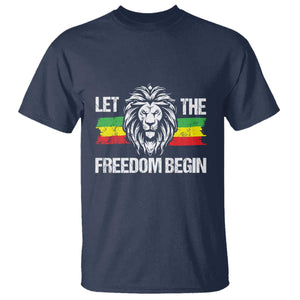 Juneteenth T Shirt Let The Freedom Begin African American Lion Melanin Pride