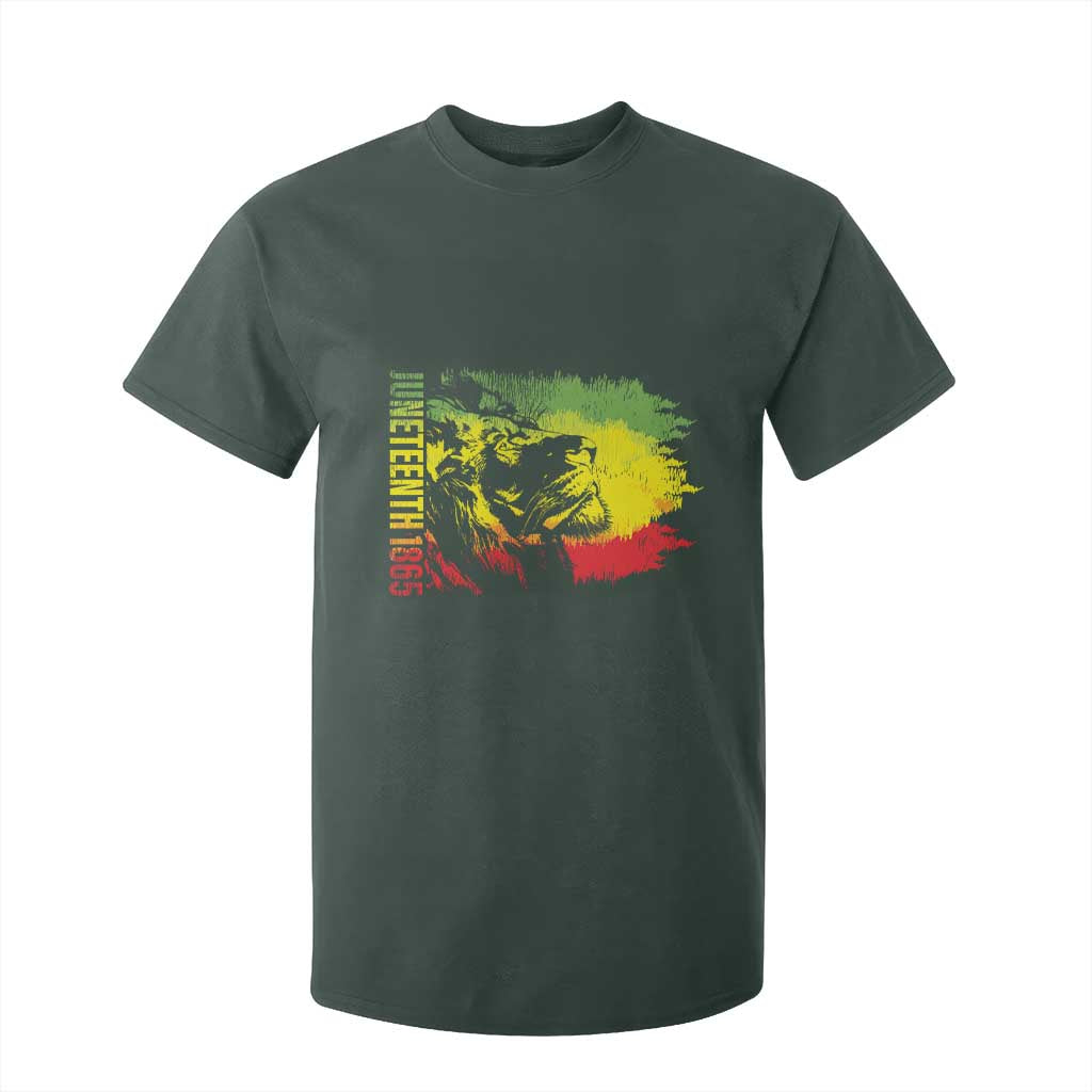 Juneteenth T Shirt For Kid 1865 African American Lion King