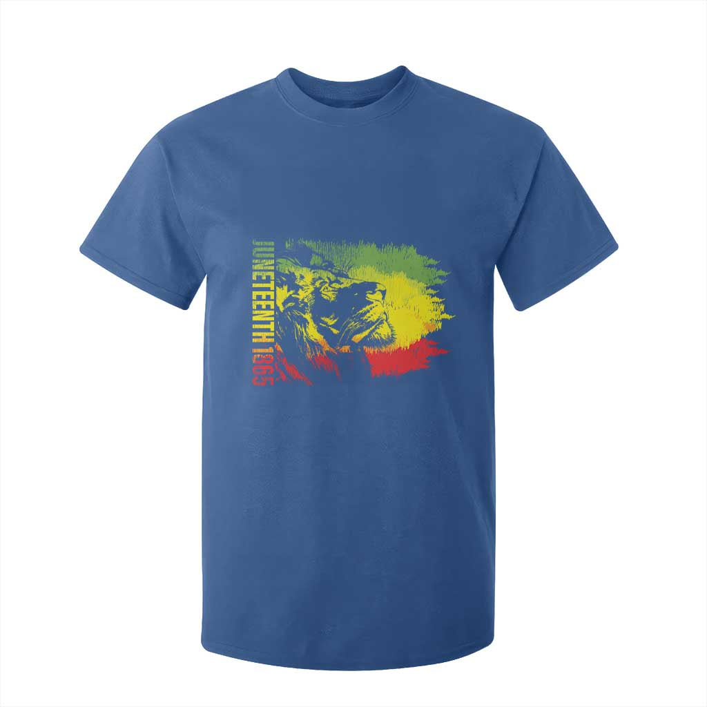 Juneteenth T Shirt For Kid 1865 African American Lion King