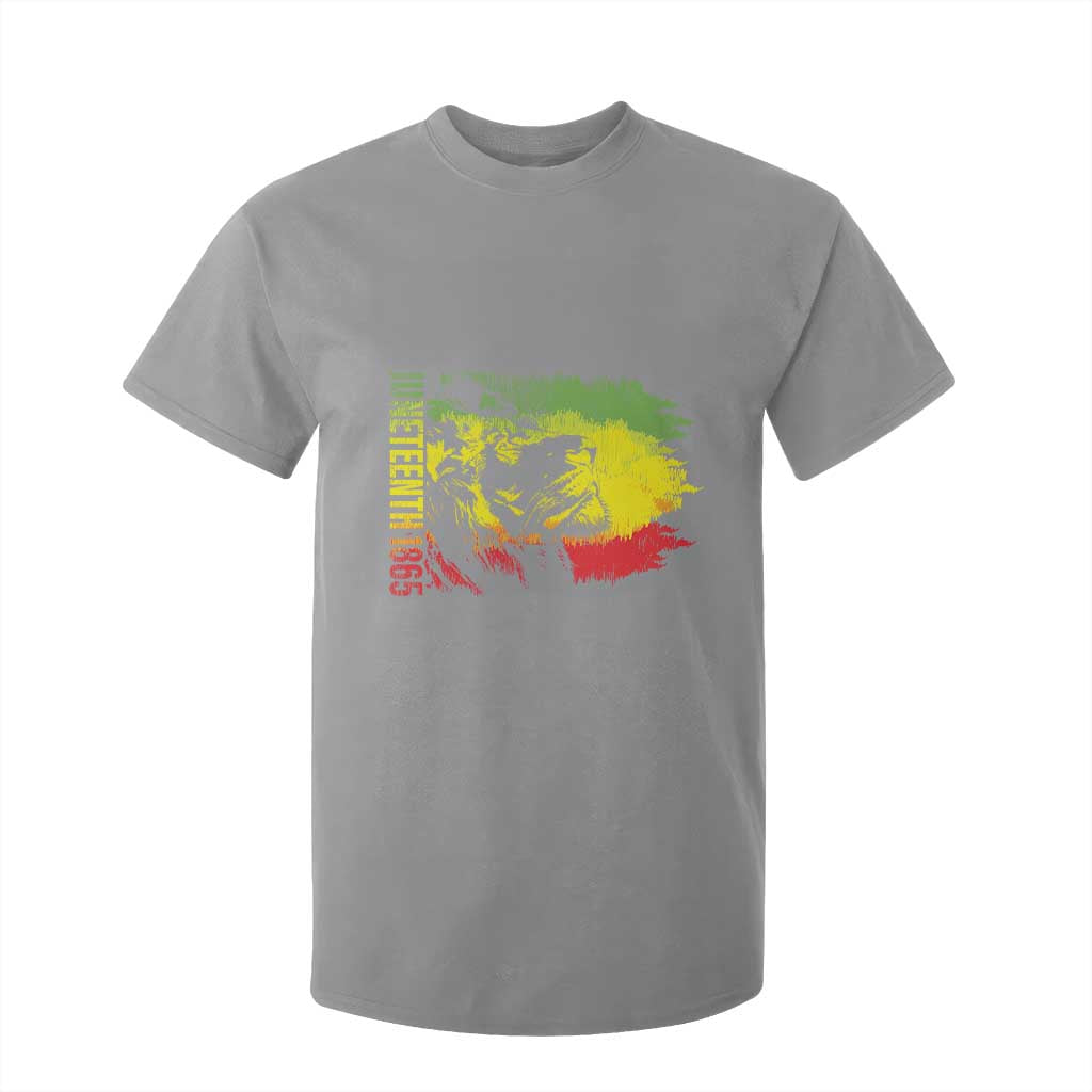 Juneteenth T Shirt For Kid 1865 African American Lion King