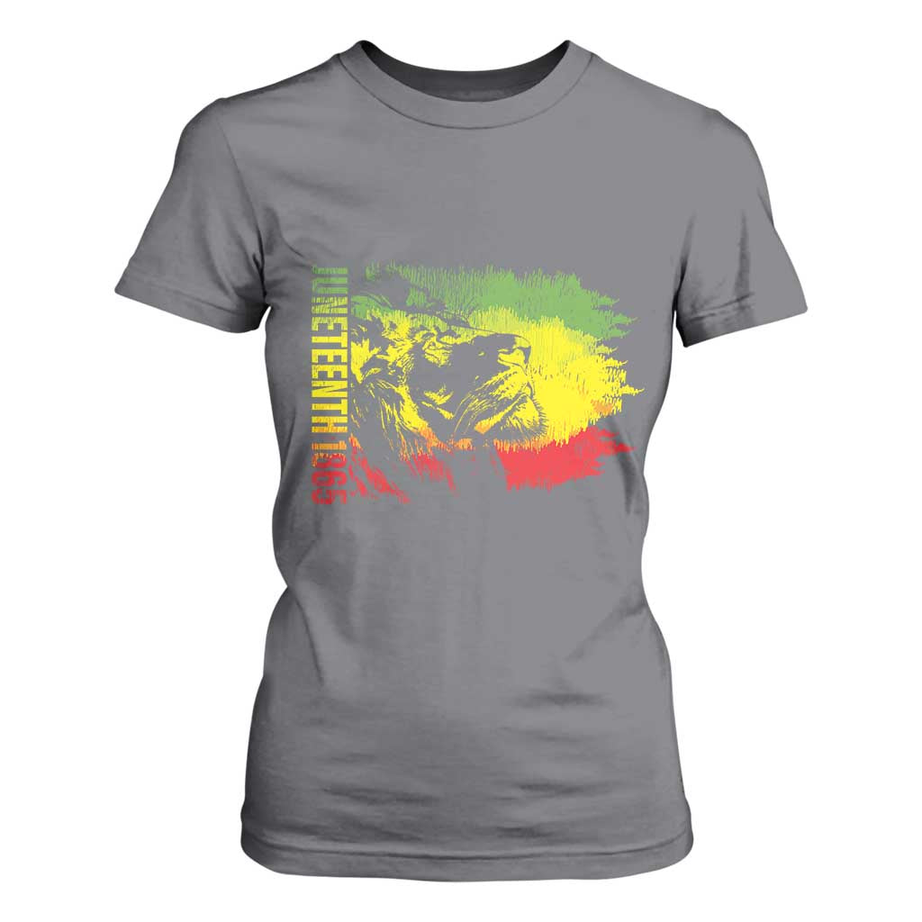 Juneteenth T Shirt For Women 1865 African American Lion King