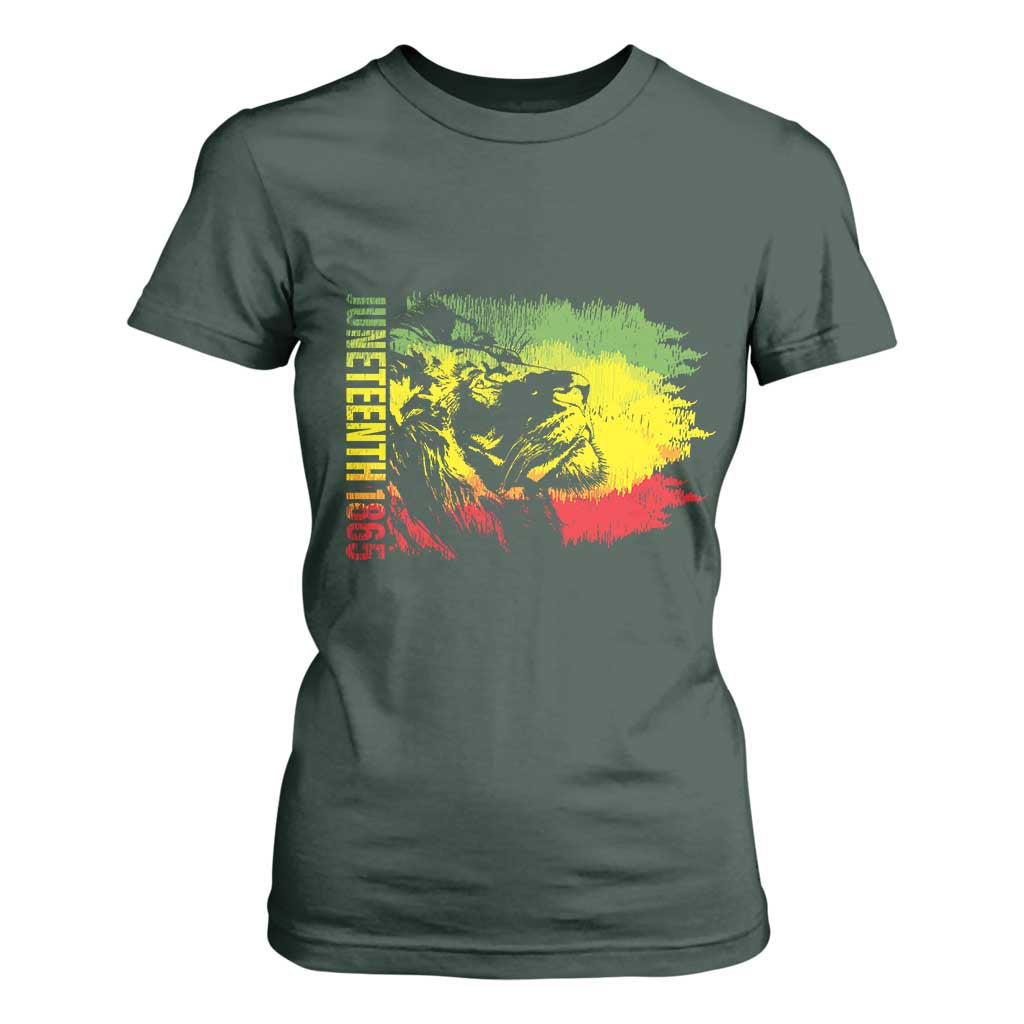 Juneteenth T Shirt For Women 1865 African American Lion King