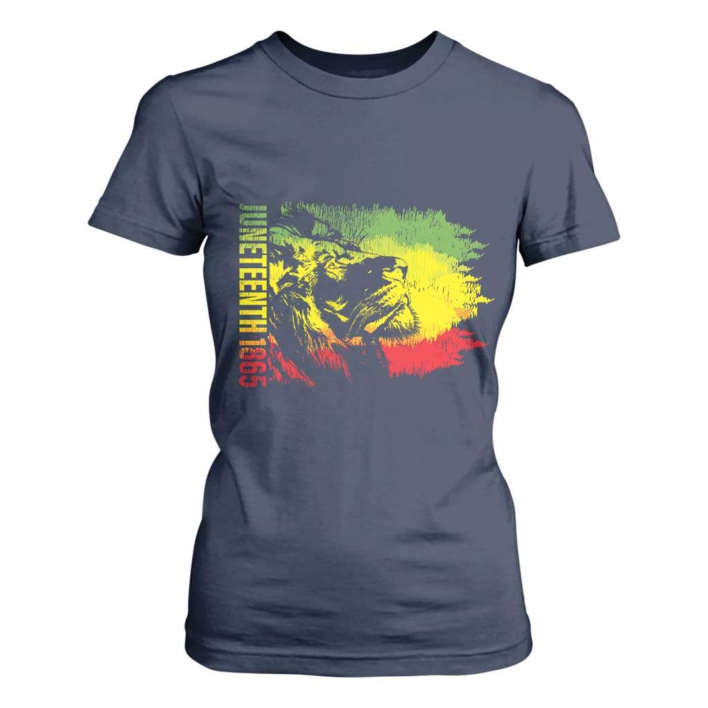 Juneteenth T Shirt For Women 1865 African American Lion King