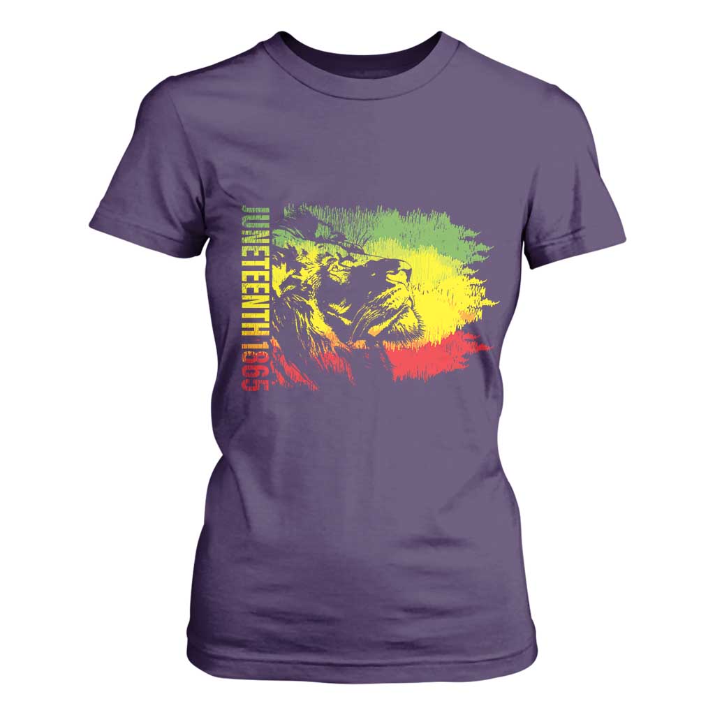 Juneteenth T Shirt For Women 1865 African American Lion King