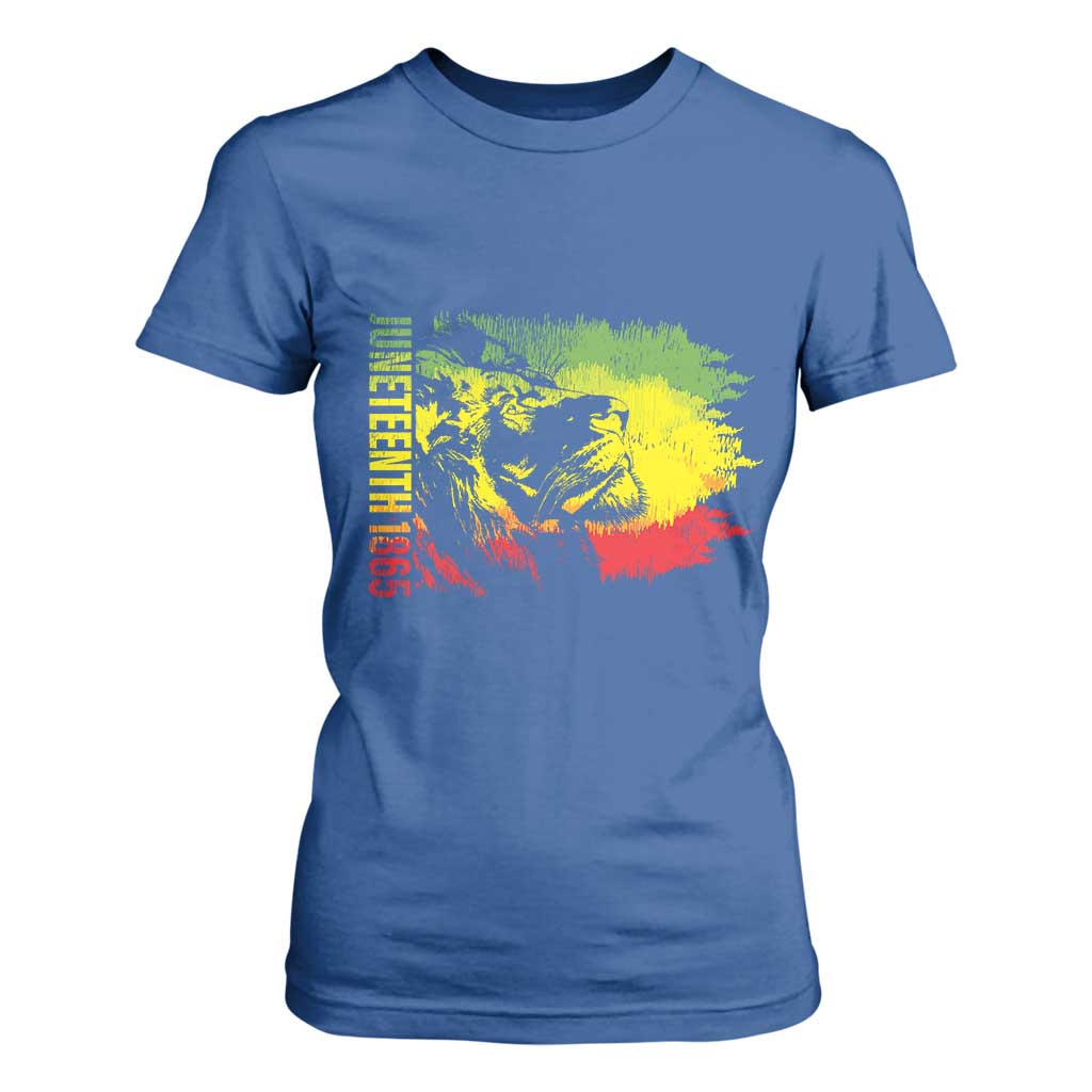 Juneteenth T Shirt For Women 1865 African American Lion King