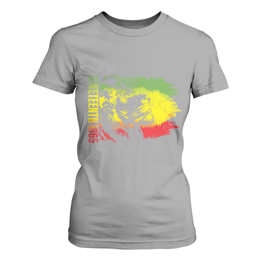 Juneteenth T Shirt For Women 1865 African American Lion King