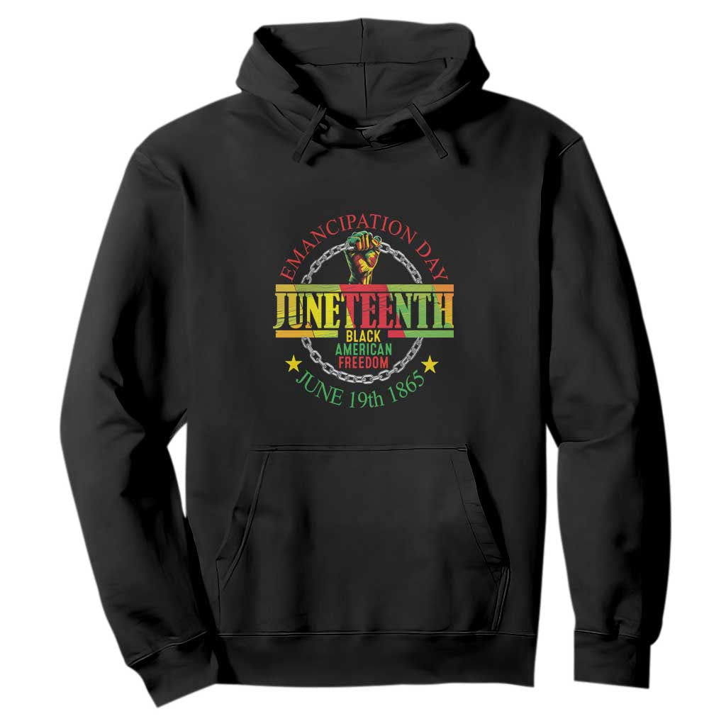 1865 Juneteenth Hoodie Emancipation Day Black American Freedom Melanin Pride