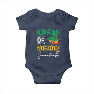 Juneteenth Baby Onesie Property Of Nobody Melanin Black Freedom