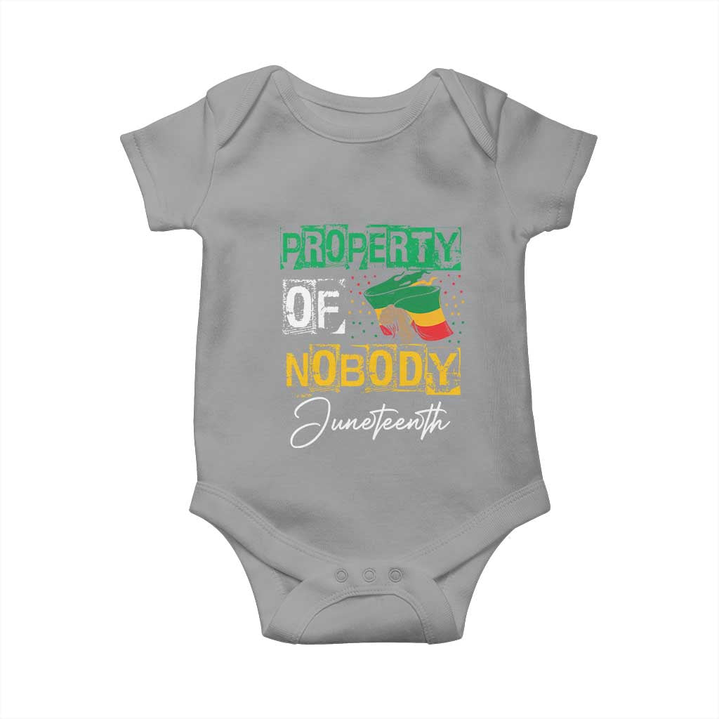 Juneteenth Baby Onesie Property Of Nobody Melanin Black Freedom