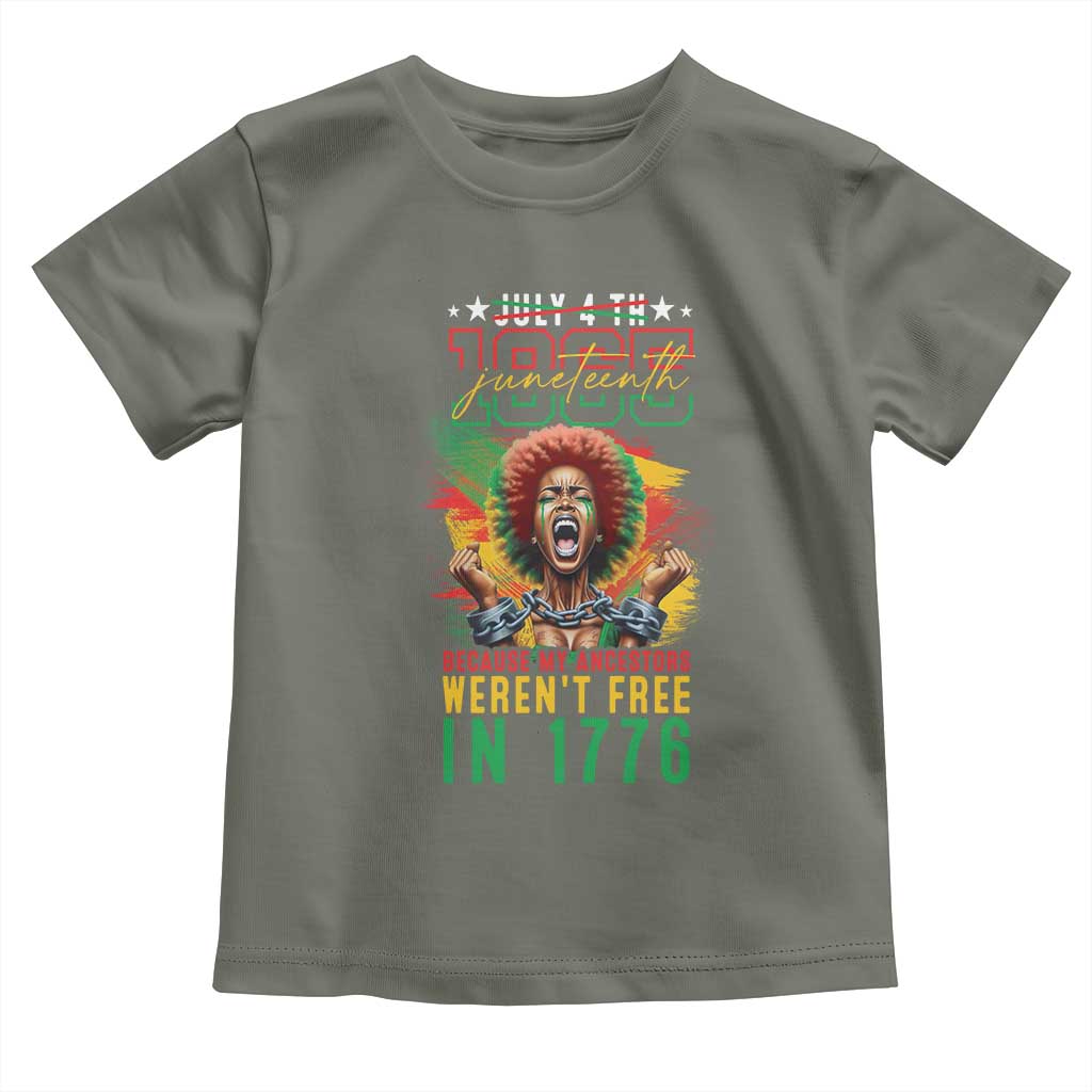 Juneteenth Baby Shirt Because My Ancestors Weren't Free In 1776 African American