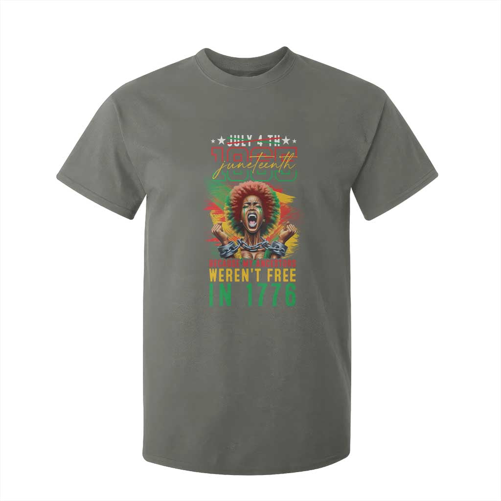 Juneteenth T Shirt For Kid Because My Ancestors Weren't Free In 1776 African American