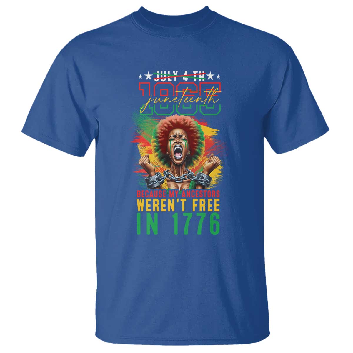 Juneteenth T Shirt Because My Ancestors Weren't Free In 1776 African American