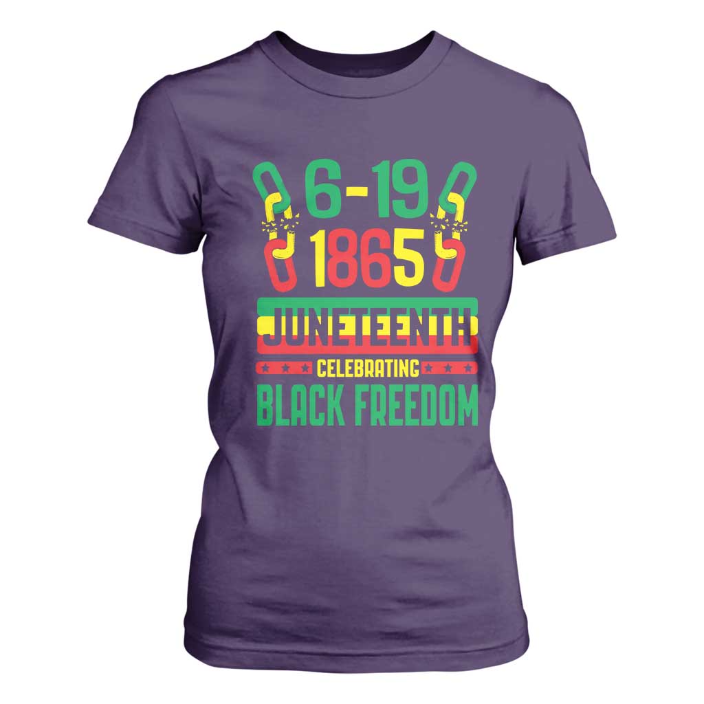 Juneteenth T Shirt For Women Celebrating Black Freedom 1865 African American