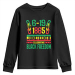 Juneteenth Youth Long Sleeve Shirt Celebrating Black Freedom 1865 African American