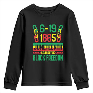 Juneteenth Youth Long Sleeve Shirt Celebrating Black Freedom 1865 African American