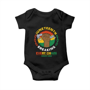 Juneteenth Baby Onesie Breaking Every Chain Since 1865 Black Freedom
