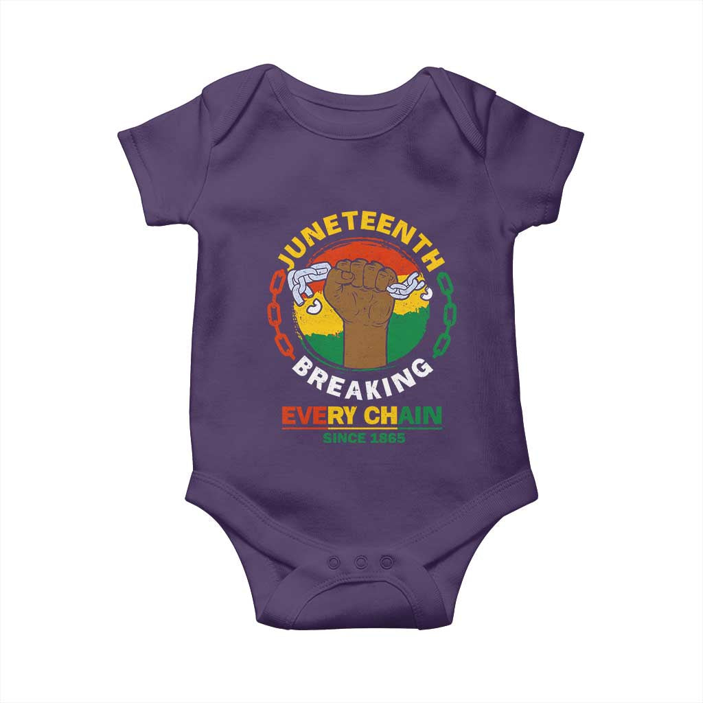 Juneteenth Baby Onesie Breaking Every Chain Since 1865 Black Freedom