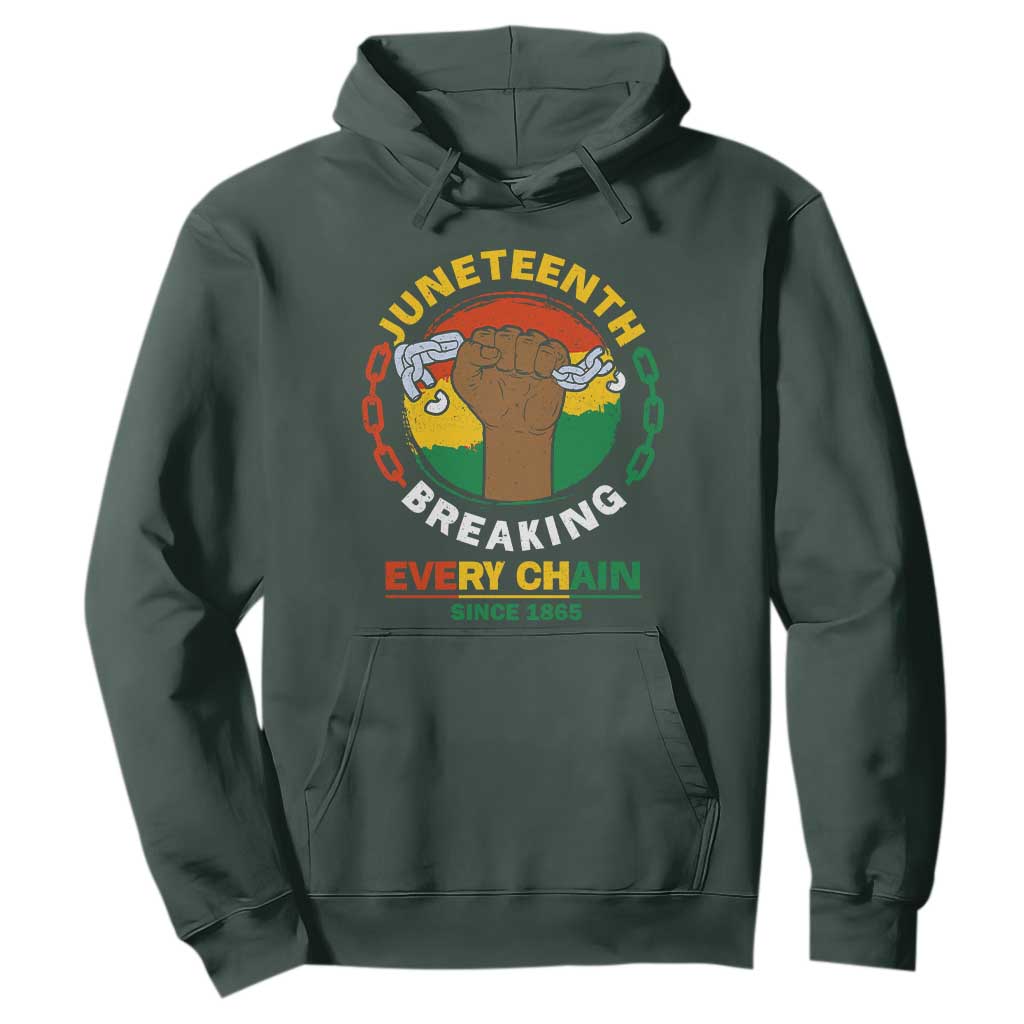 Juneteenth Hoodie Breaking Every Chain Since 1865 Black Freedom