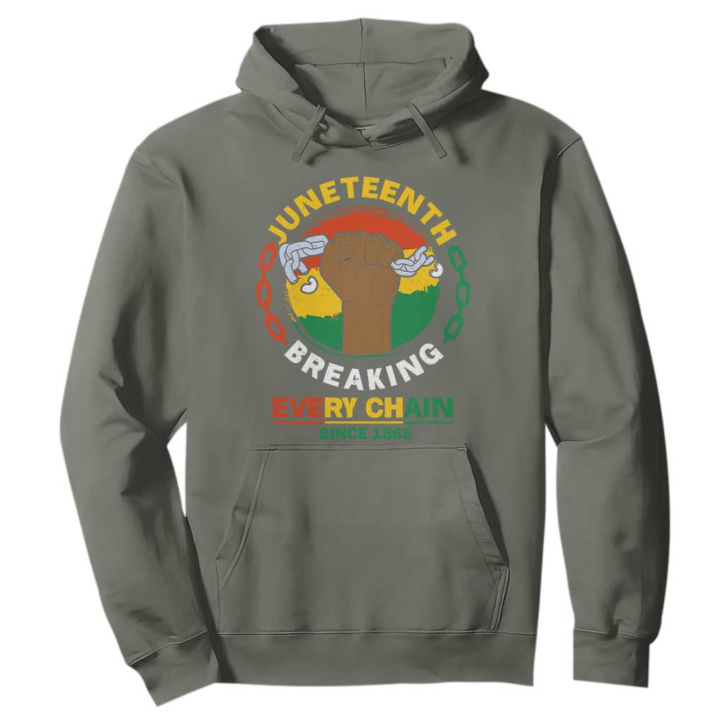 Juneteenth Hoodie Breaking Every Chain Since 1865 Black Freedom