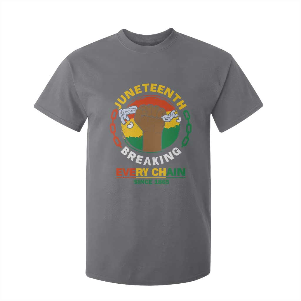 Juneteenth T Shirt For Kid Breaking Every Chain Since 1865 Black Freedom