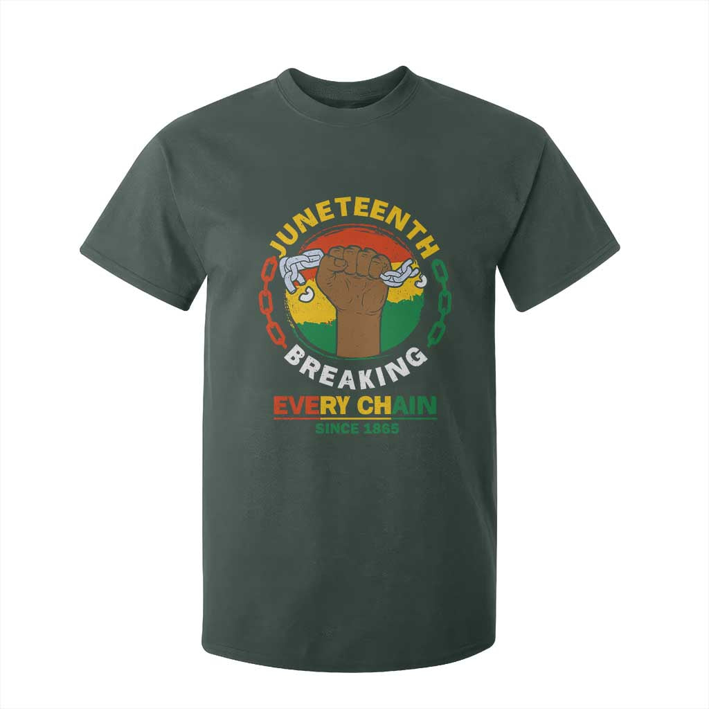 Juneteenth T Shirt For Kid Breaking Every Chain Since 1865 Black Freedom