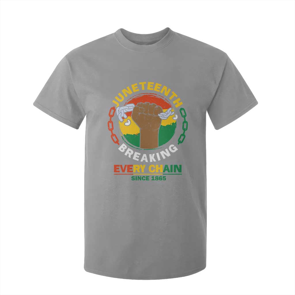 Juneteenth T Shirt For Kid Breaking Every Chain Since 1865 Black Freedom
