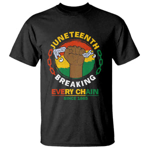 Juneteenth T Shirt Breaking Every Chain Since 1865 Black Freedom
