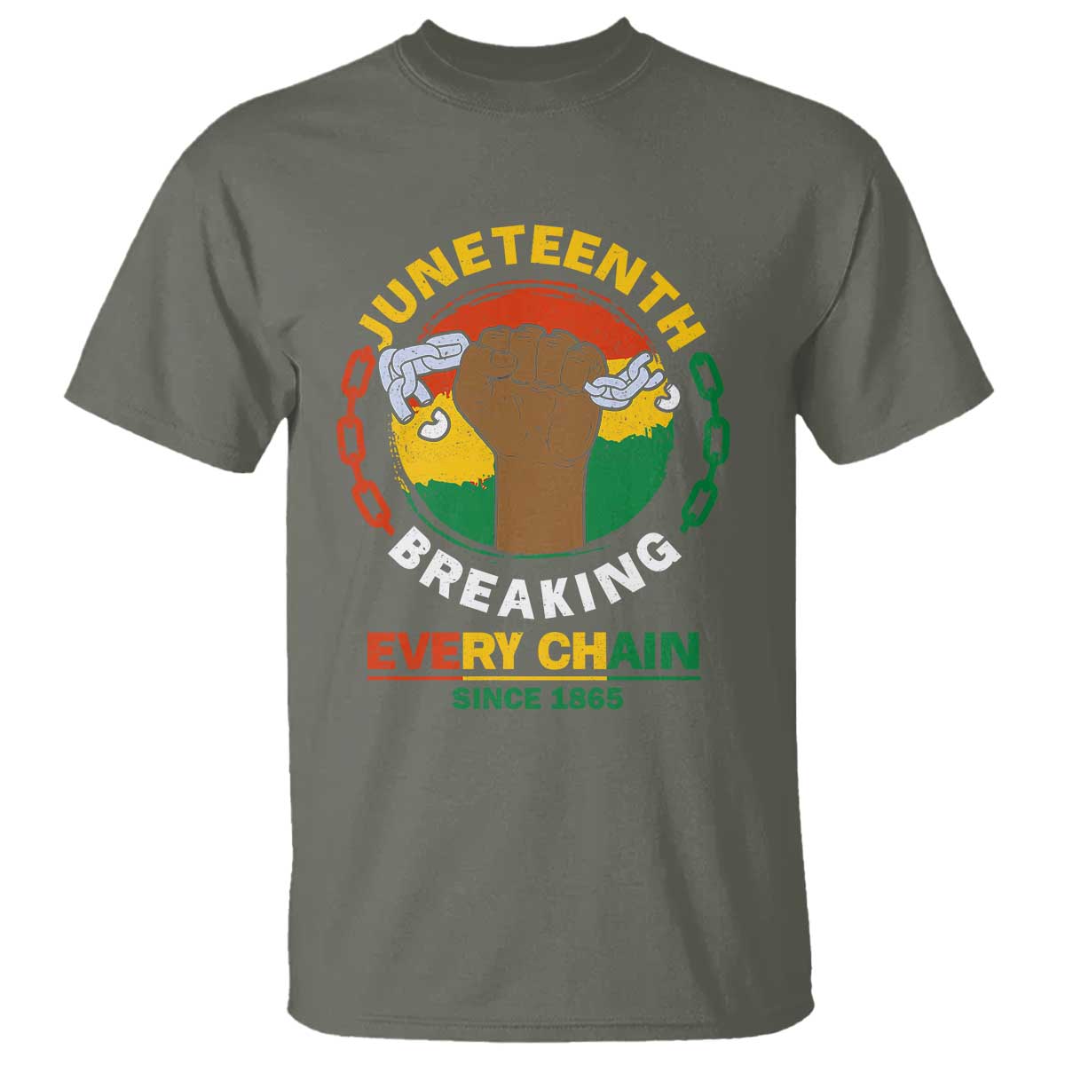 Juneteenth T Shirt Breaking Every Chain Since 1865 Black Freedom