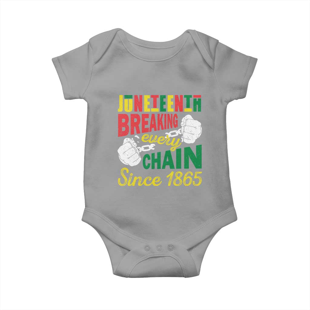 Juneteenth Baby Onesie Breaking Every Chain Since 1865 Black Pride